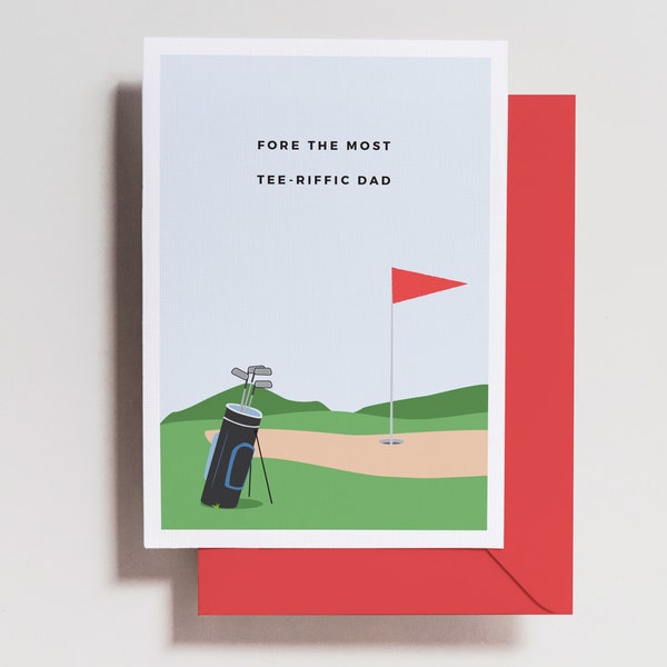 Golf Pun Father's Day Card,  Funny Greeting Card