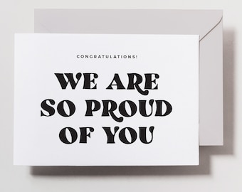 Funny Graduation Card – Proud of You, Grad Gift