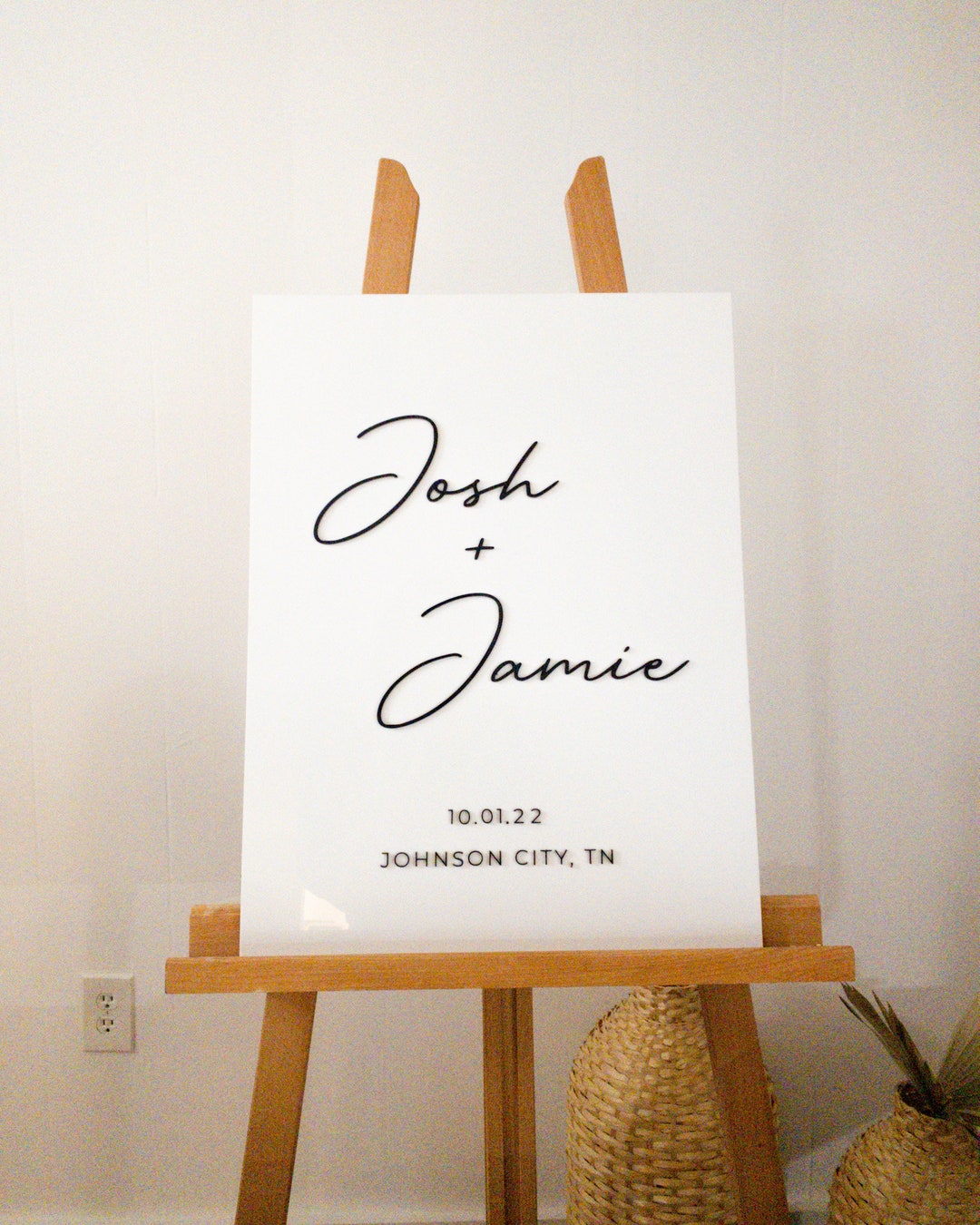 Modern Wedding Sign Wedding Sign custom Sign Etsy