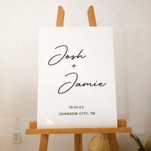 Modern Wedding Welcome Sign •  Wedding Sign • Custom Sign • Acrylic  • Welcome • Modern • Custom • Wedding • Decor • Calligraphy