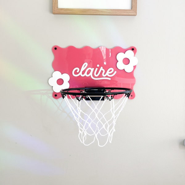 Custom Basketball Hoop - Wavy Decor - Kid's Room Decor - Gift