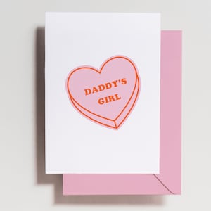 Carte de Saint-Valentin pour fille - fille à papa - de la part de papa valentine - valentin - meilleur ami - père fille - tu me manques