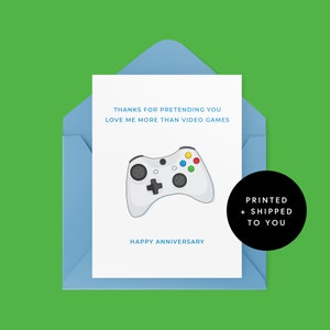 Carte de Saint-Valentin - Carte de Saint-Valentin - Carte d'anniversaire de joueur - XBOX - PlayStation