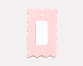 Wave Wavy Light Switch Cover - Switch Plate Cover - LightSwitch Cover - Custom Switch Plate Cover - Scallop - Y2K -