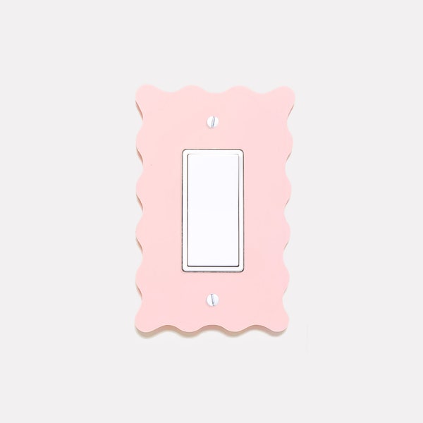 Wave Wavy Light Switch Plate Cover - LightSwitch Cover - Custom Switch Plate Cover - Scallop