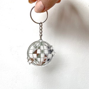 Disco Ball Keychain, Retro Keychain, Gift