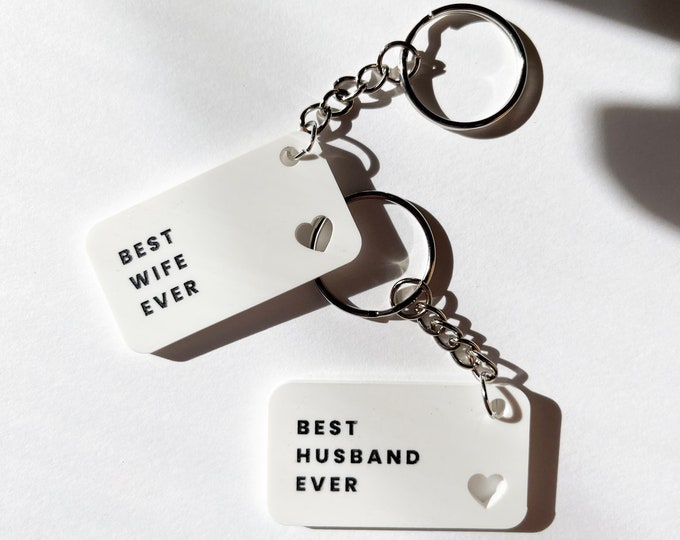 Personalized Acrylic Keychain: Engraved Love Note, Valentines Gift