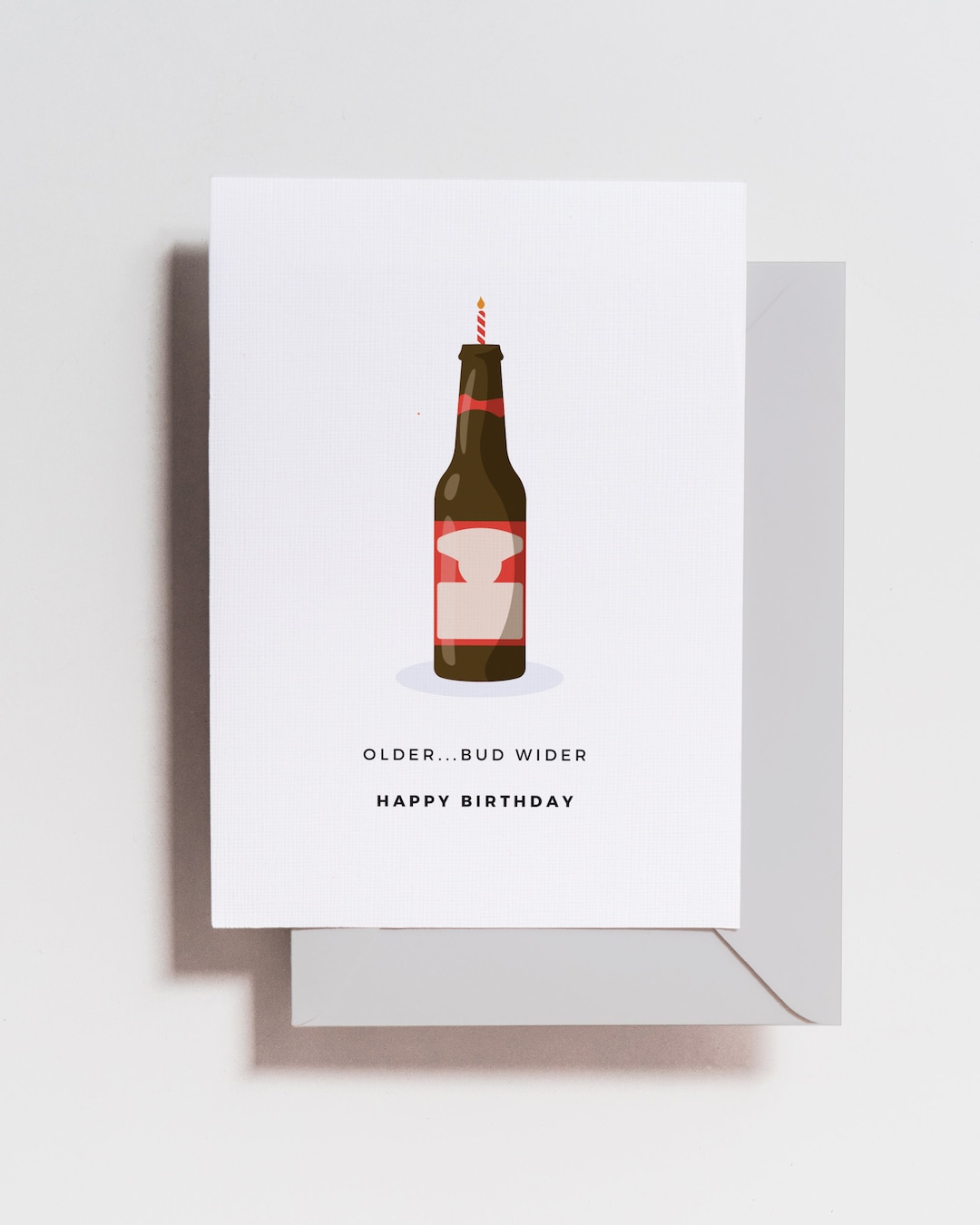 Older Bud Weiser Birthday Card Beer Funny Birthday - Etsy
