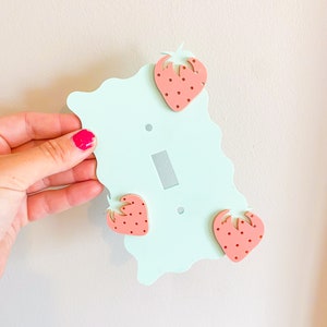 Strawberry Wave Light Switch Plate Cover - Light Switch Cover - Custom Switch Plate Cover