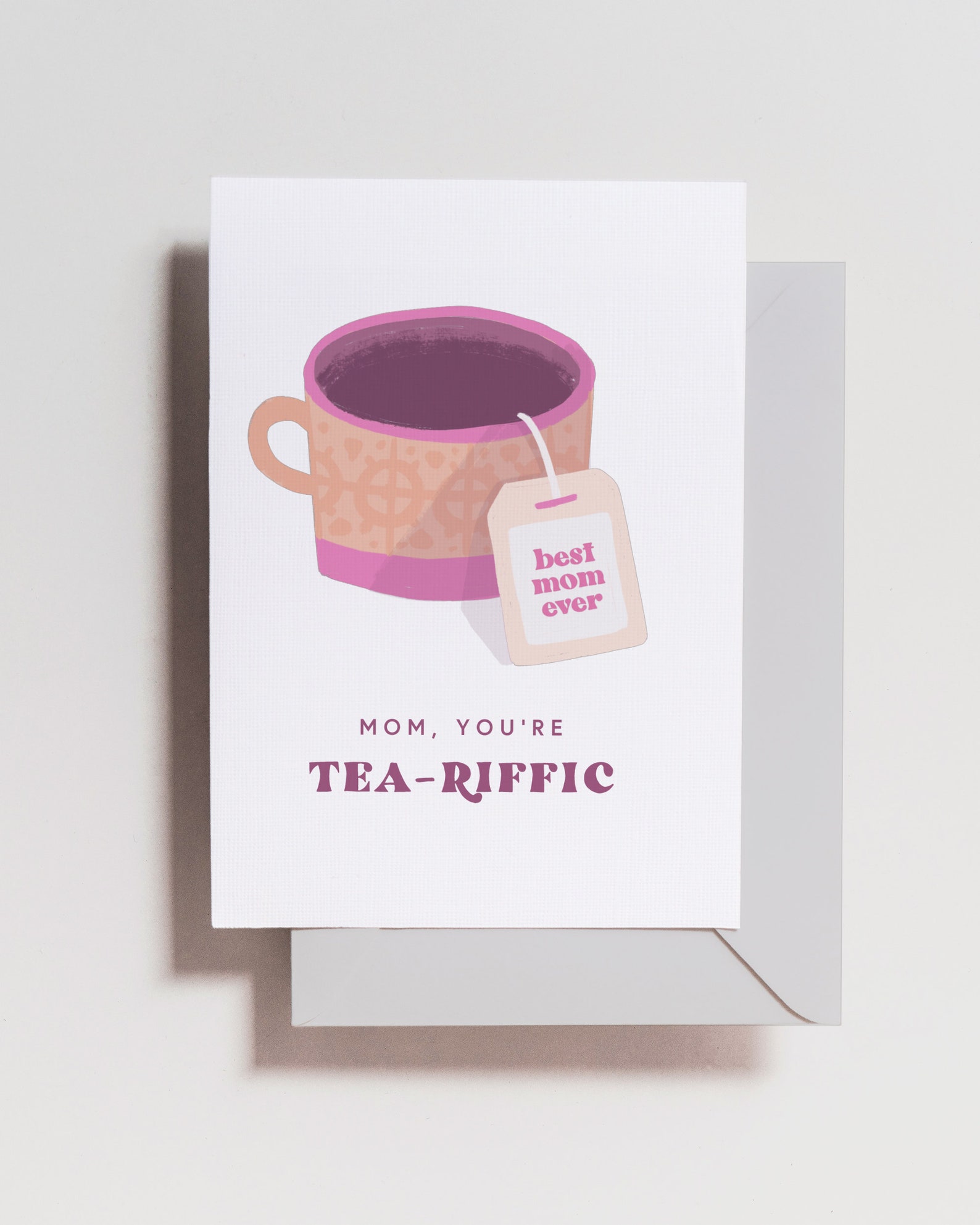 Tea-riffic Mother's Day Card: Funny Pun Greeting Card - Etsy