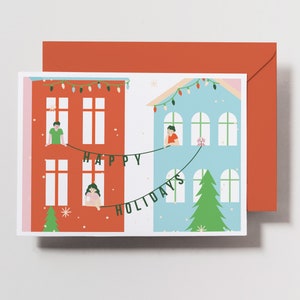 Social Distancing Christmas Card - Merry Christmas - Happy Holidays - 6 Feet - Christmas Card Pack - Set - Family - Card Set