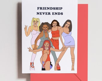Spice Girls Friendship Card: 90s Birthday, Miss You
