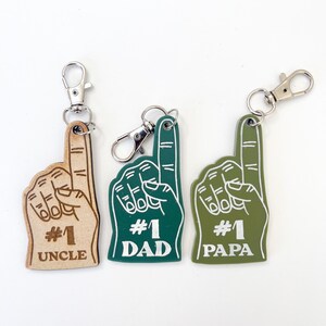 Father's Day Keychain, Father's Day Gift, #1 Dad, Gift for Dad, Gift for Papa, Gift for Grandpa, Gift for Uncle, Daddy image 4