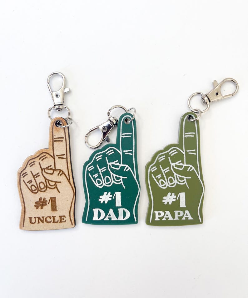Father's Day Keychain, Father's Day Gift, #1 Dad, Gift for Dad, Gift for Papa, Gift for Grandpa, Gift for Uncle, Daddy image 4