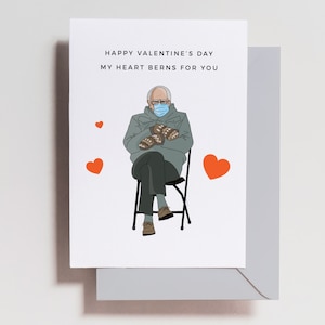 Friend Card - Funny Anniversary Card - Bernie Sanders Meme Card - Bernie Sanders birthday gift valentine
