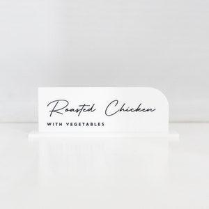 Wedding Food Station Sign • Buffet Sign • Arched •  Food Sign Wedding • Acrylic Luxury Decorations • Custom • Wedding Table Number