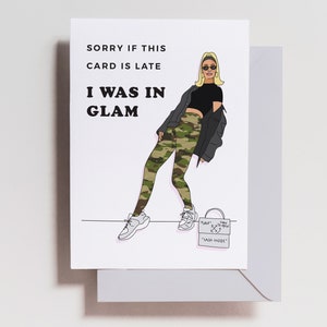 Dorit Kemsley Late Glam Birthday Card - - vraies ménagères - Carte d’anniversaire de quarantaine - Meme - Gif - Bravo Card - RHOBH - Housewives