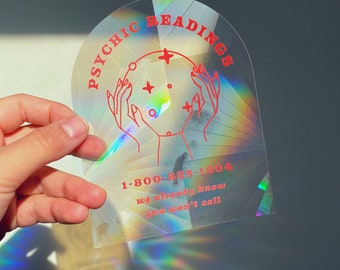Rainbow Maker Suncatcher Sticker: Psychic Reading Window Decal