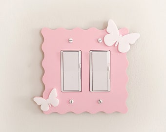 Butterfly Wave Light Switch Plate Cover - Light Switch Cover - Custom Switch Plate Cover