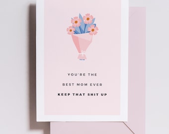 Funny Mother's Day Card, From Kids (4.25x5.5 inch)