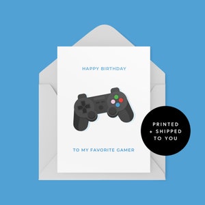 Carte d’anniversaire de joueur - Play Station - Jeux - Anniversaire -