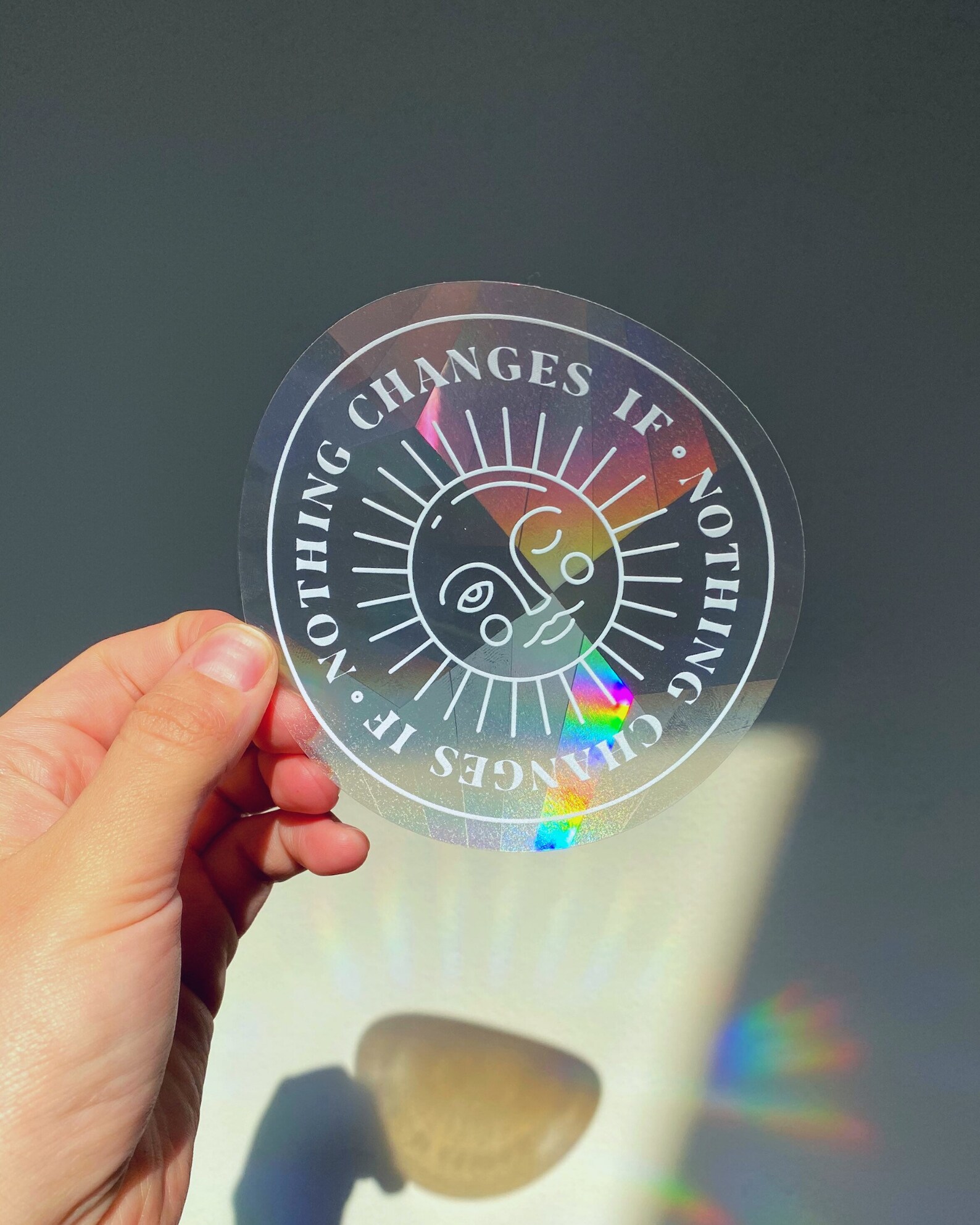 Rainbow Suncatcher Suncatcher Sticker Sun Funny Sticker Etsy