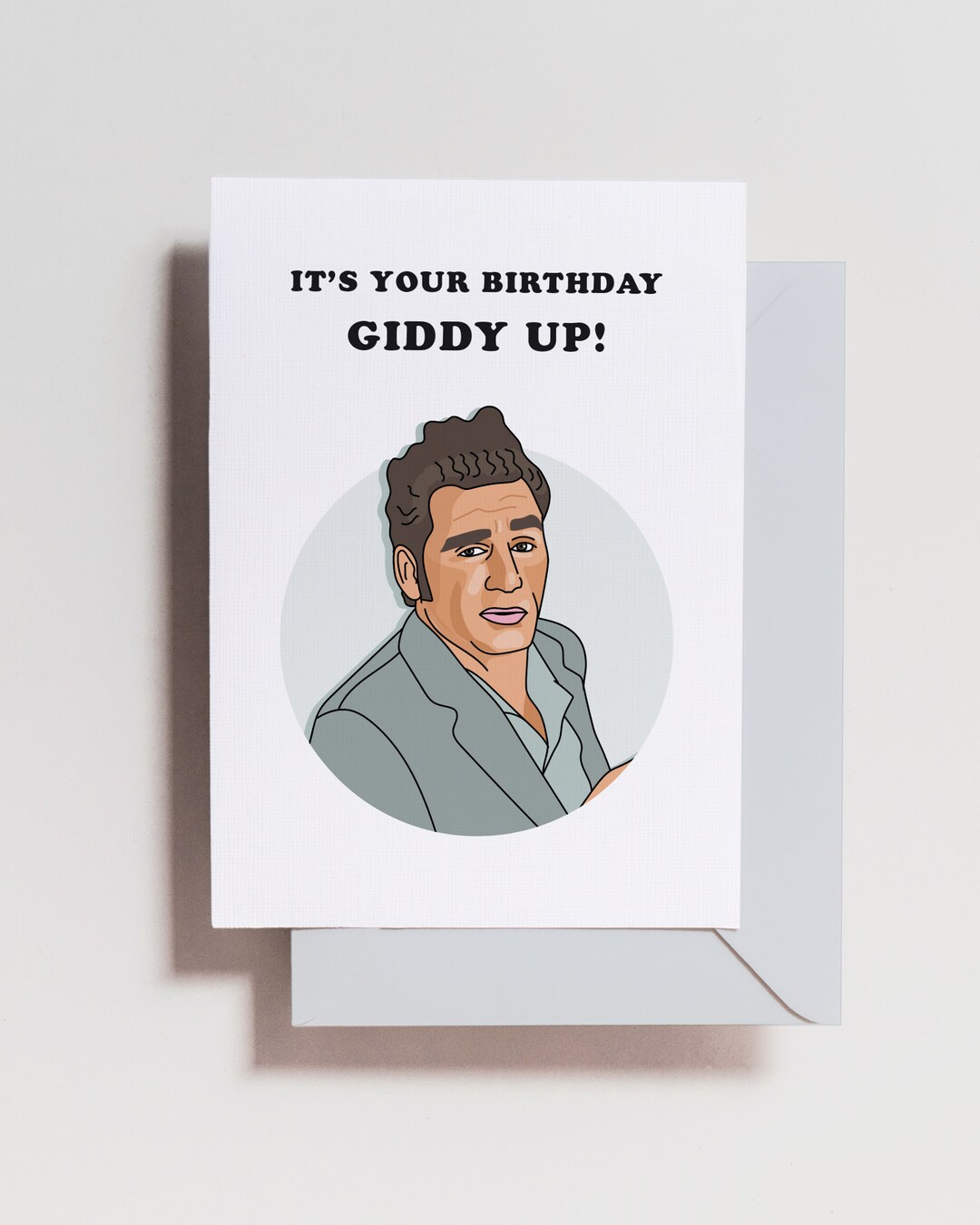 Seinfeld Birthday Card, Kramer Giddy up Funny, Happy Birthday, Holiday