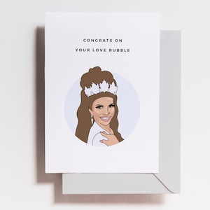 Carte Bravo drôle - Teresa Love Bubble Card - Carte de mariage Teresa Giudice - Love bubble - RHONJ - Cadeau - Joyeux anniversaire