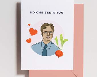 Birthday Card - Funny Anniversary Card - Office Card - Dwight - Beets - Pun - Dunder Mifflin - The Office Valentine's Day Card