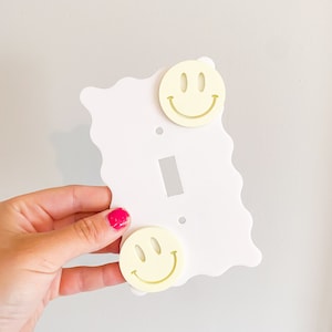 Happy Wave Light Switch Plate Cover - Light Switch Cover - Custom Switch Plate Cover