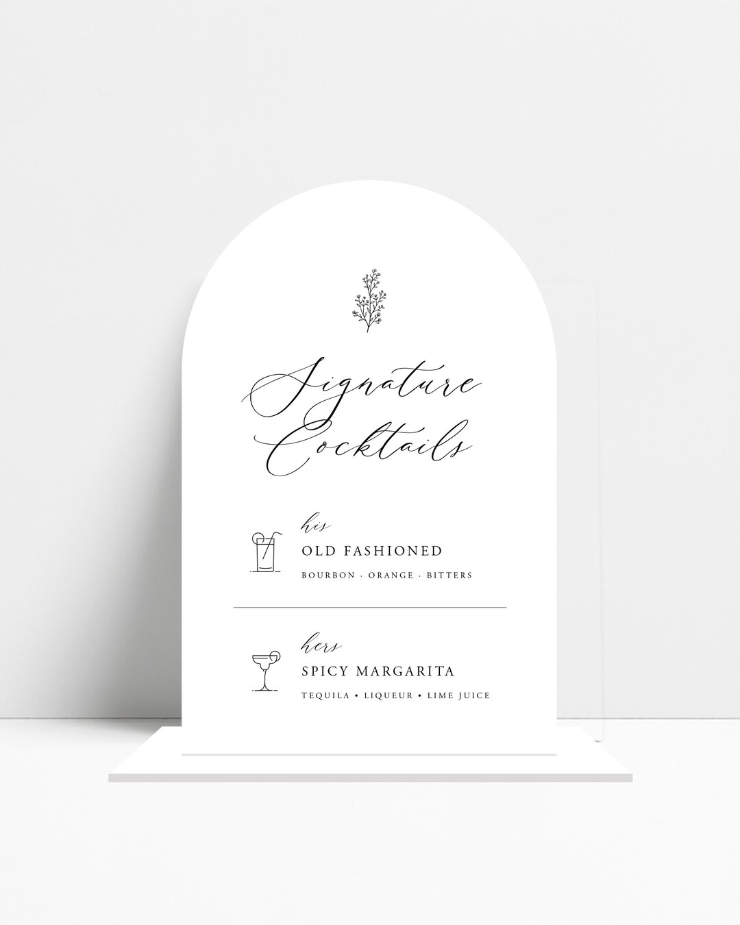 Wedding Bar Sign Wedding Sign custom Sign wood modern Signature Drinks