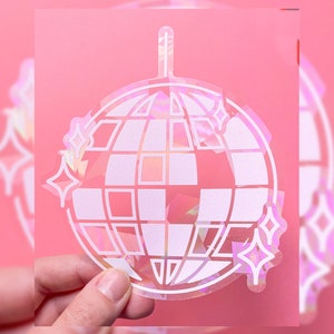Disco Ball Sun Catcher Sticker, Prism Rainbow Window Sticker, Window Decal, Party Favor, Birthday Gift