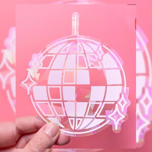 Disco Ball Sun Catcher Sticker, Prism Rainbow Window Sticker, Window Decal, Party Favor, Birthday Gift