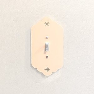 Scalloped Star Light Switch Plate Cover - Light Switch Cover - Custom Switch Plate Cover