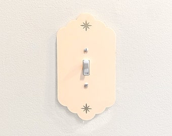 Scalloped Star Light Switch Plate Cover - Light Switch Cover - Custom Switch Plate Cover