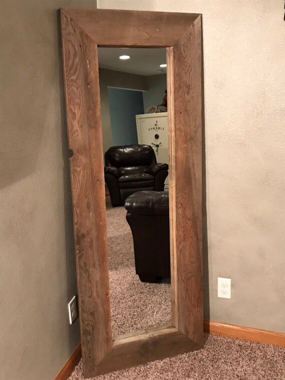 Reclaimed Barnwood Full Length Standing Mirror