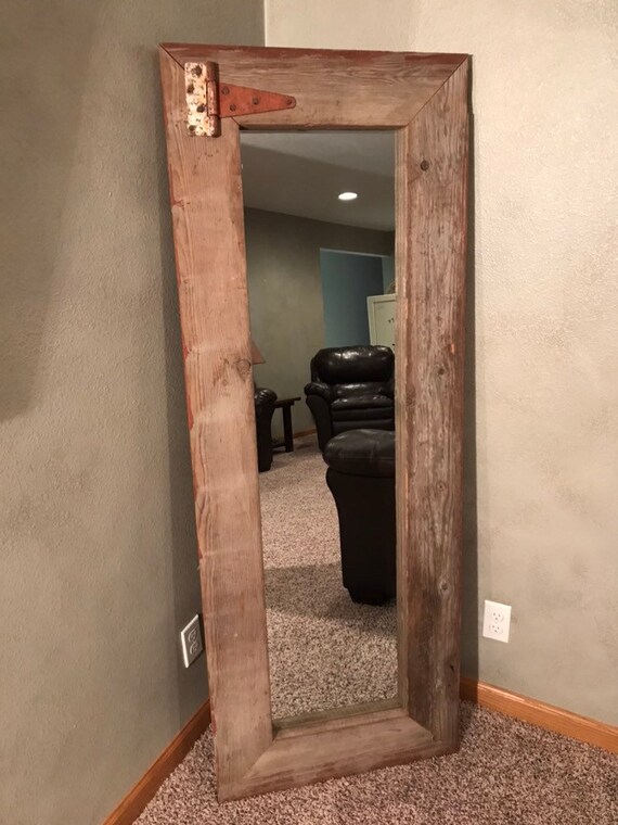 Reclaimed Barnwood Full Length Standing Mirror