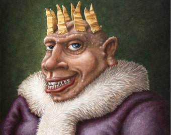 Lowbrow Pop surrealism limited edition art print by Pete Gorski titled: The King