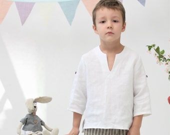 Boys Linen Shirt Etsy