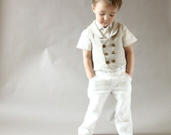baby boy white dress pants