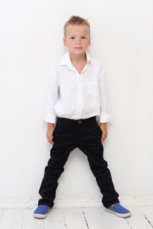 Boys dress shirt Toddler boy long sleeve white shirt Wedding Etsy