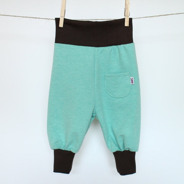Baby boy pants Baby boy clothes Baby girl pants Toddler boys pants Boys trousers Sarouel pants Mint brown pants Baby clothes Diaper cover