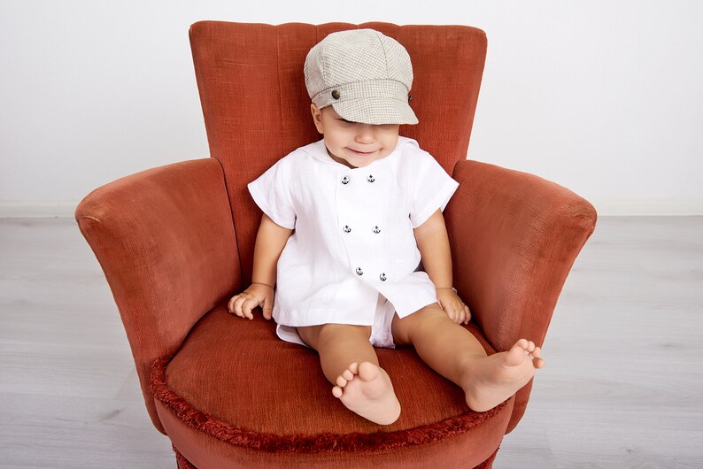 Sailor boy outfit Baby boy baptism outfit Wedding party Baby boys first birthday outfit Christening suit Family photo Nautical party suit