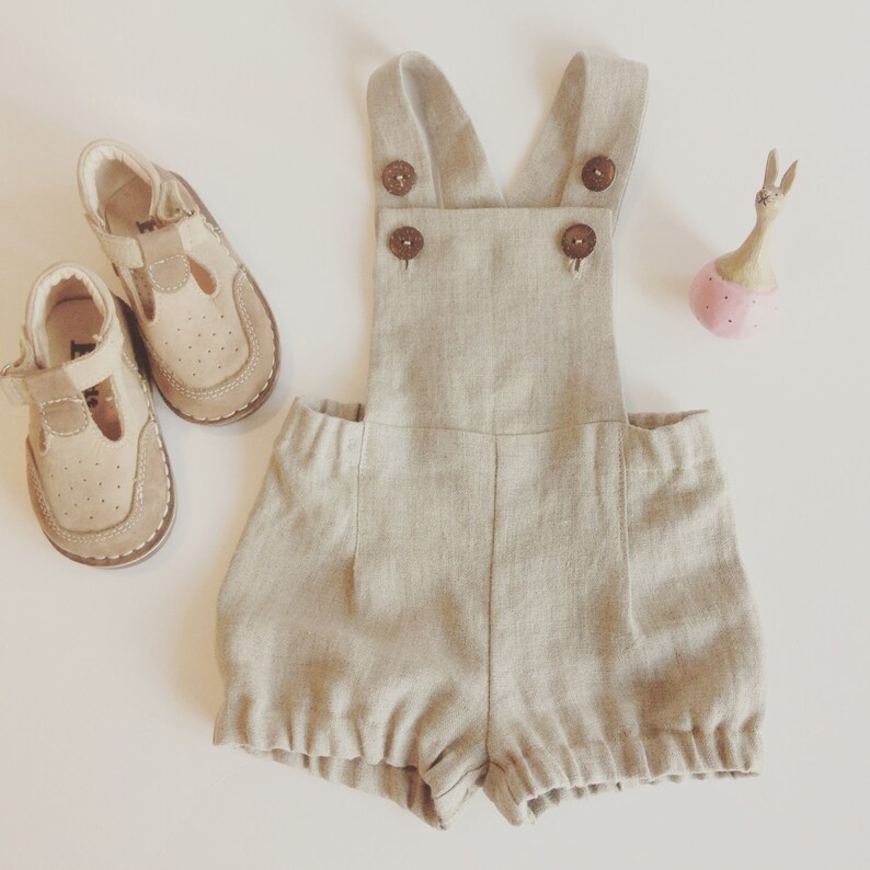 Baby boy romper Linen romper Baby boy overalls Linen dungarees Etsy