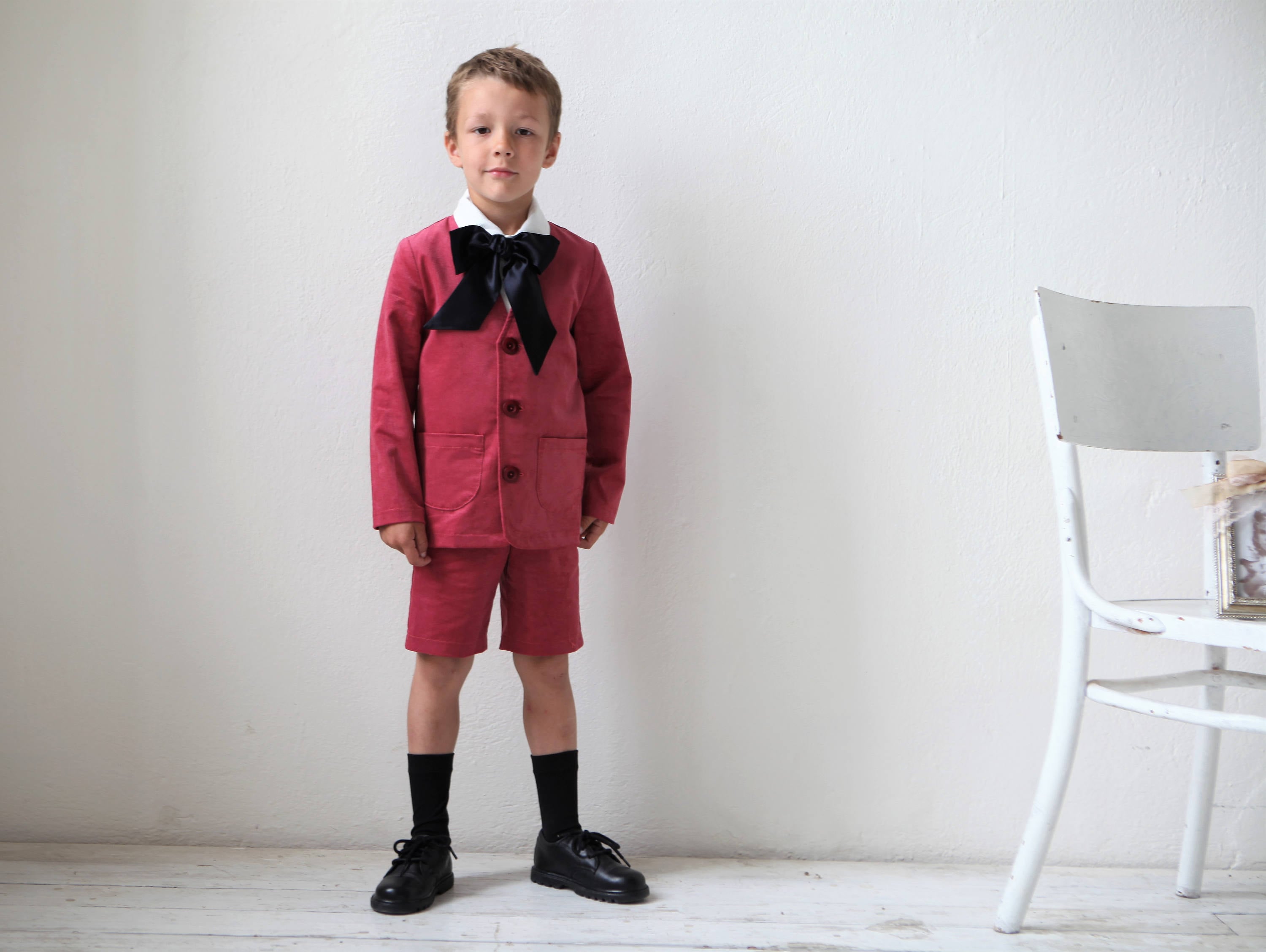 Boys velvet suit Toddler velvet blazer and shorts Wedding Etsy