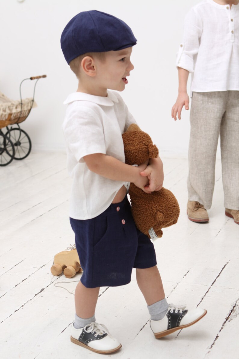 Baby boy shorts Toddler boys pants Linen shorts Nautical party Etsy