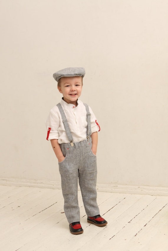 Boys pants and suspenders Ring bearer pants Wedding party set | Etsy