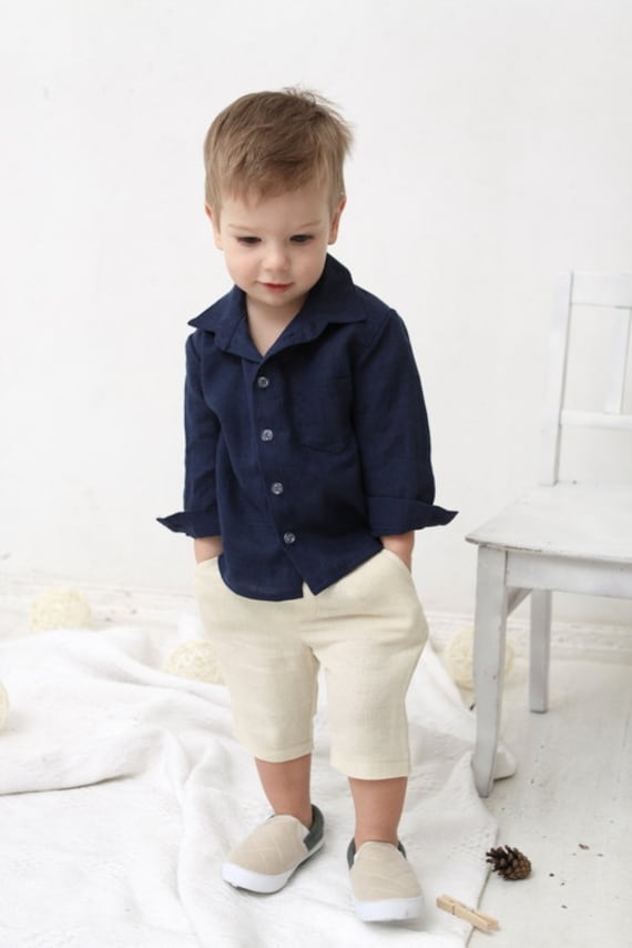 Baby Boy Dress Shirt Wedding Party 1st Birthday Baptism Long Etsy