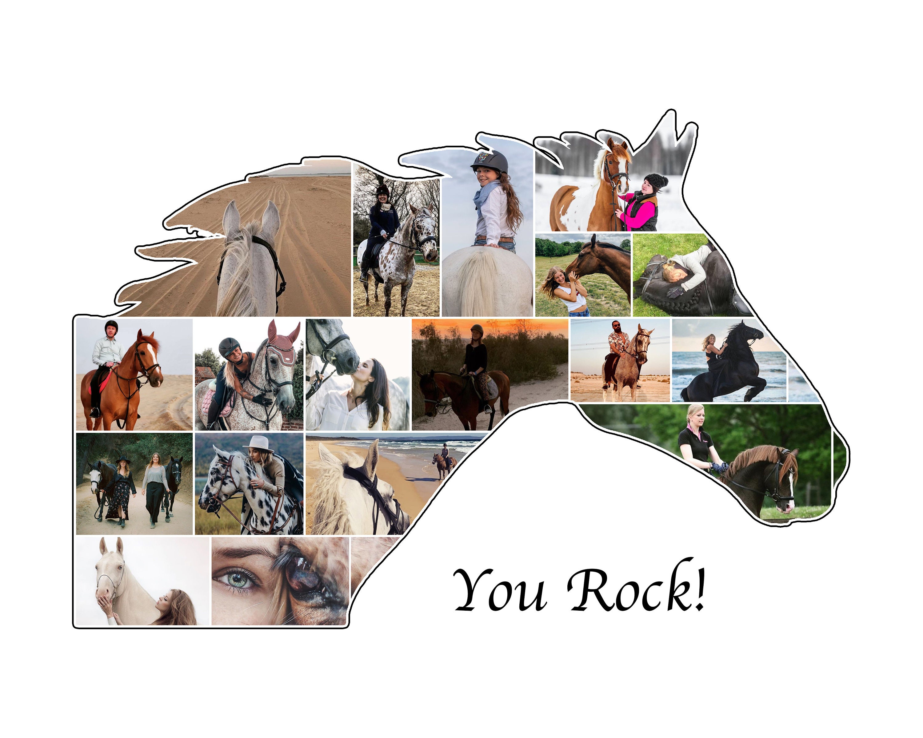 Horse Photo Collage gift for Horse Lover Personalized Horse Etsy