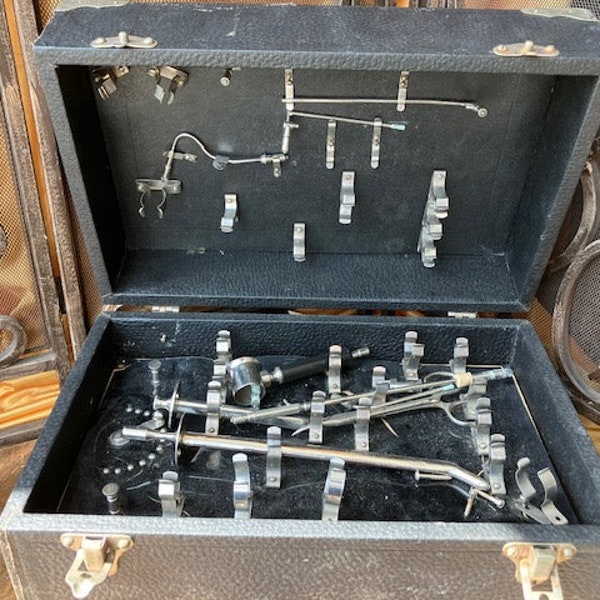 Rare and Unusual Medical antique Quack device, BETZ Stainless Steel set  With some sort of electronic compartment